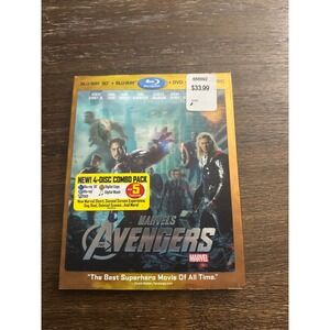 Marvels The Avengers 4-Disc Combo Pack Blu-ray 3D Blu-ray DVD Digital Slipcover